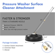 16inch Pressure Washer Surface Cleaner Attachment with 2 Extension Wand Black