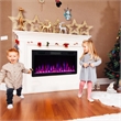 40inch Linear Electric Fireplace 1500W Recessed Wall Mounted Black
