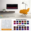 40inch Linear Electric Fireplace 1500W Recessed Wall Mounted Black