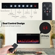 40inch Linear Electric Fireplace 1500W Recessed Wall Mounted Black