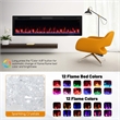 60inch Linear Electric Fireplace 1500W Recessed Wall Mounted Black