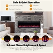 60inch Linear Electric Fireplace 1500W Recessed Wall Mounted Black