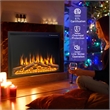 37inchElectric Fireplace Insert Heater Log Flame Effect 1500W Black