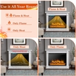 37inchElectric Fireplace Insert Heater Log Flame Effect 1500W Black