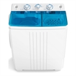 Twin Tub Portable Washing Machine with Drain Pump Timer Control Blue