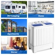 17.6 lb Portable Mini Compact Twin Tub Washing Machine Washer Spin Dryer White