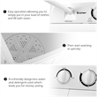 17.6 lb Portable Mini Compact Twin Tub Washing Machine Washer Spin Dryer White