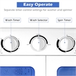 17.6 lb Portable Mini Compact Twin Tub Washing Machine Washer Spin Dryer White