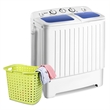 17.6 lb Portable Mini Compact Twin Tub Washing Machine Washer Spin Dryer White