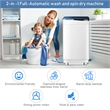 Full Automatic Washing Machine 7.7 lbs Washer Spinner Germicidal UV Light Blue