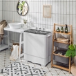 26 lbs Portable Semi automatic Twin Tub Washing Machine with Drain Pump Gray