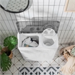 26 lbs Portable Semi automatic Twin Tub Washing Machine with Drain Pump Gray