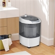 Portable Mini Counter Top Washing Machine 5.5lbs Spin Basket Laundry Gray