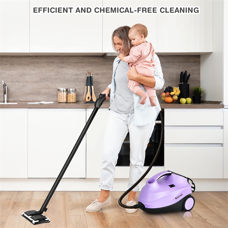 2000W Heavy Duty Steam Cleaner Mop Multi Purpose Purple