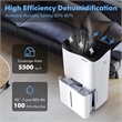 36 Pint(DOE) Dehumidifier with Smart App and Alexa Control 5500 Sq.ft White
