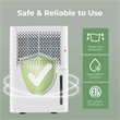 8 Pint(DOE) Dehumidifier w/Energy Efficient Automatic Shutoff 2000 Sq.ft White Plastic