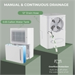 8 Pint(DOE) Dehumidifier w/Energy Efficient Automatic Shutoff 2000 Sq.ft White Plastic