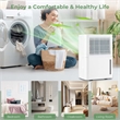 8 Pint(DOE) Dehumidifier w/Energy Efficient Automatic Shutoff 2000 Sq.ft White Plastic