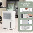 8 Pint(DOE) Dehumidifier w/Energy Efficient Automatic Shutoff 2000 Sq.ft White Plastic