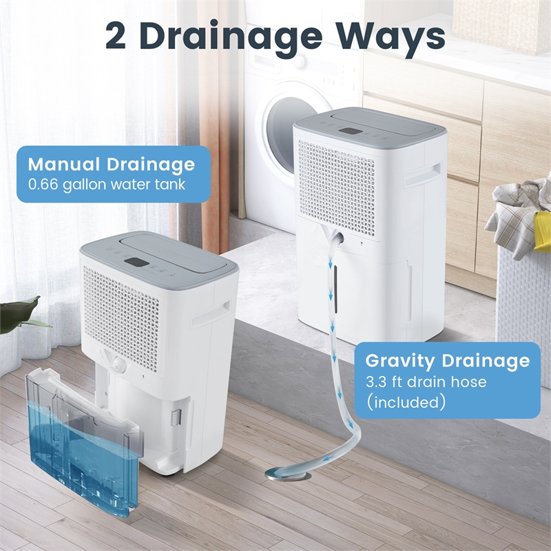 15.5 Pint(DOE) Dehumidifier for Basement 4500 Sq.ft White