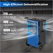 57 Pint(DOE) Portable Commercial Dehumidifier 8000 Sq.ft Coverage Area Blue
