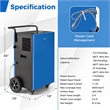57 Pint(DOE) Portable Commercial Dehumidifier 8000 Sq.ft Coverage Area Blue