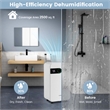 9 Pint(DOE) Portable Dehumidifier 2500 Sq.ft Coverage Area White