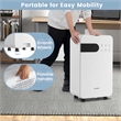 9 Pint(DOE) Portable Dehumidifier 2500 Sq.ft Coverage Area White