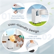 9 Pint(DOE) Portable Dehumidifier 2500 Sq.ft Coverage Area White