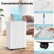 16 Pint(DOE) Dehumidifier Indicator Light 4500 Sq.Ft White