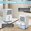 16 Pint(DOE) Dehumidifier Indicator Light 4500 Sq.Ft White