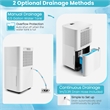 9 Pint(DOE) Dehumidifier With Drain Hose 2000 Sq.ft Coverage Area White