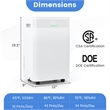 16 Pint(DOE) Dehumidifier For Home 4500 Sq.ft Coverage Area White