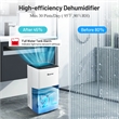 9 Pint (DOE) Portable Dehumidifier 1500 Sq.ft Coverage Area White