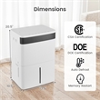 22 Pint(DOE) Dehumidifier For Home 6000 Sq.Ft  Coverage Area White