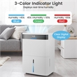22 Pint(DOE) Dehumidifier For Home 6000 Sq.Ft  Coverage Area White