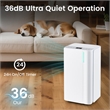 9 Pints(DOE) Dehumidifier for Home 2000 Sq.Ft Coverage Area White