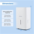 50 Pint(DOE) Dehumidifier with Pump 5000 Sq.ft Coverage Area White