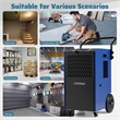 49 Pint(DOE) Commercial Dehumidifier 7500 Sq.ft Coverage Area Blue