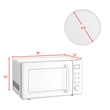 0.7 Cu.ft Retro Countertop Microwave Oven 700W Black