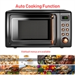 0.7 Cu.ft Retro Countertop Microwave Oven 700W Black