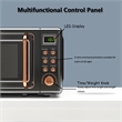 0.7 Cu.ft Retro Countertop Microwave Oven 700W Black