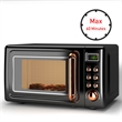 0.7 Cu.ft Retro Countertop Microwave Oven 700W Black