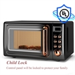 0.7 Cu.ft Retro Countertop Microwave Oven 700W Black