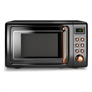 0.7 Cu.ft Retro Countertop Microwave Oven 700W Black
