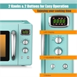 0.9Cu.ft. Retro Countertop Microwave Oven 900W Green