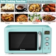 0.9Cu.ft. Retro Countertop Microwave Oven 900W Green