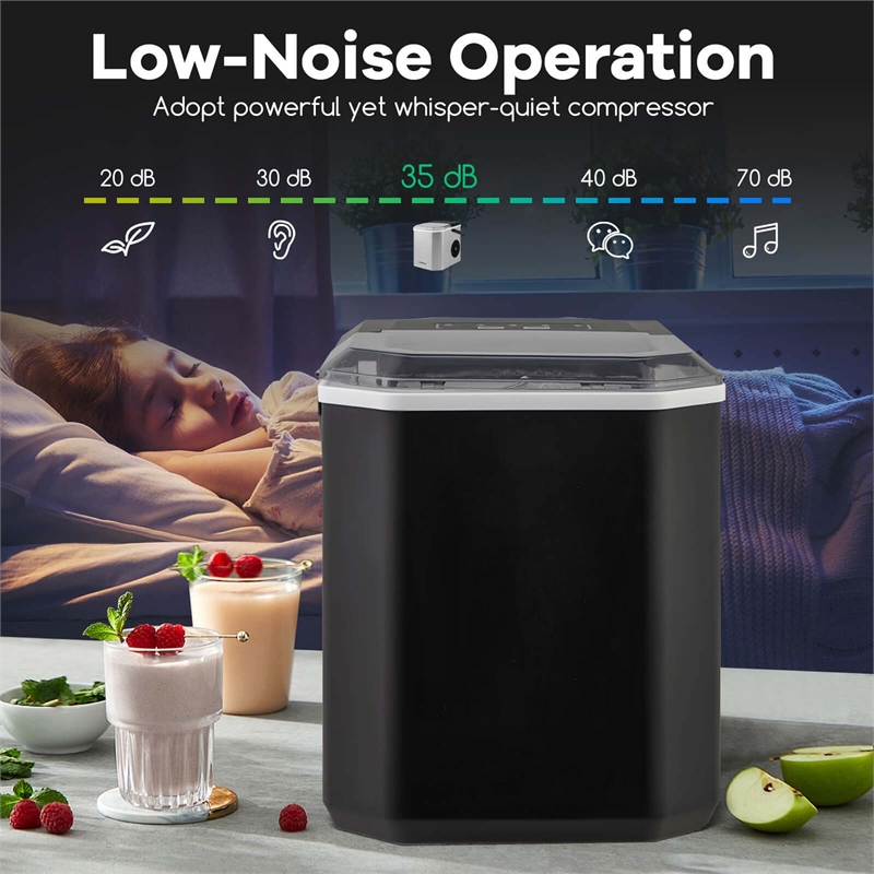 Countertop Portable Ice Making Machine Black