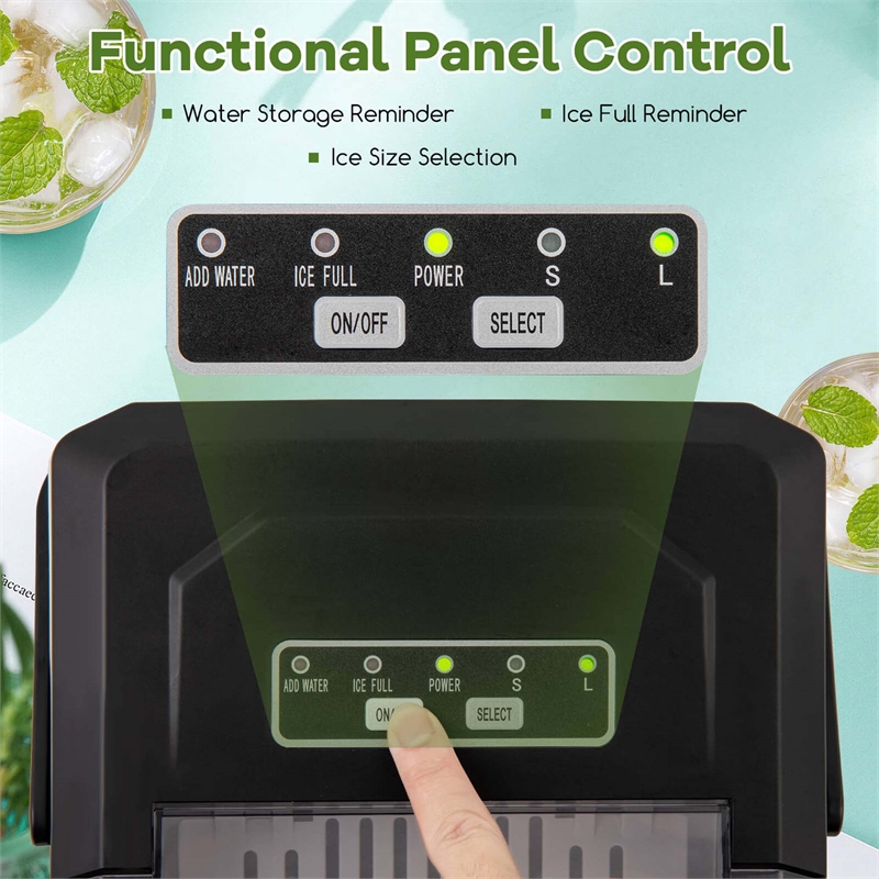 Countertop Portable Ice Making Machine Black