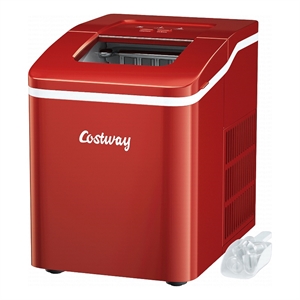 Portable Ice Maker Machine Countertop Self cleaning Red